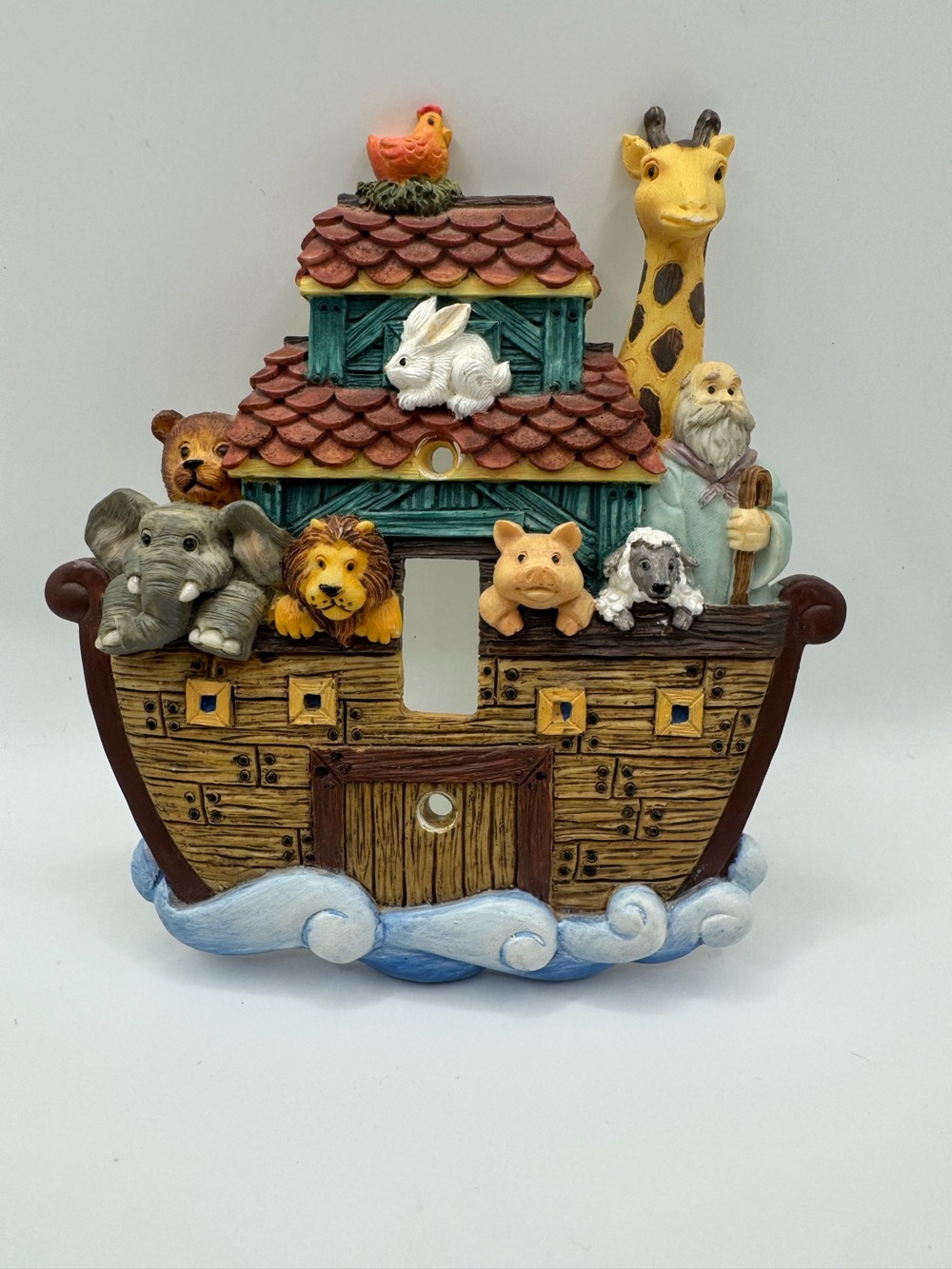 Vintage Ganz 3D Nursery Baby Noah's Ark Single Light Switch Plate Cover Only